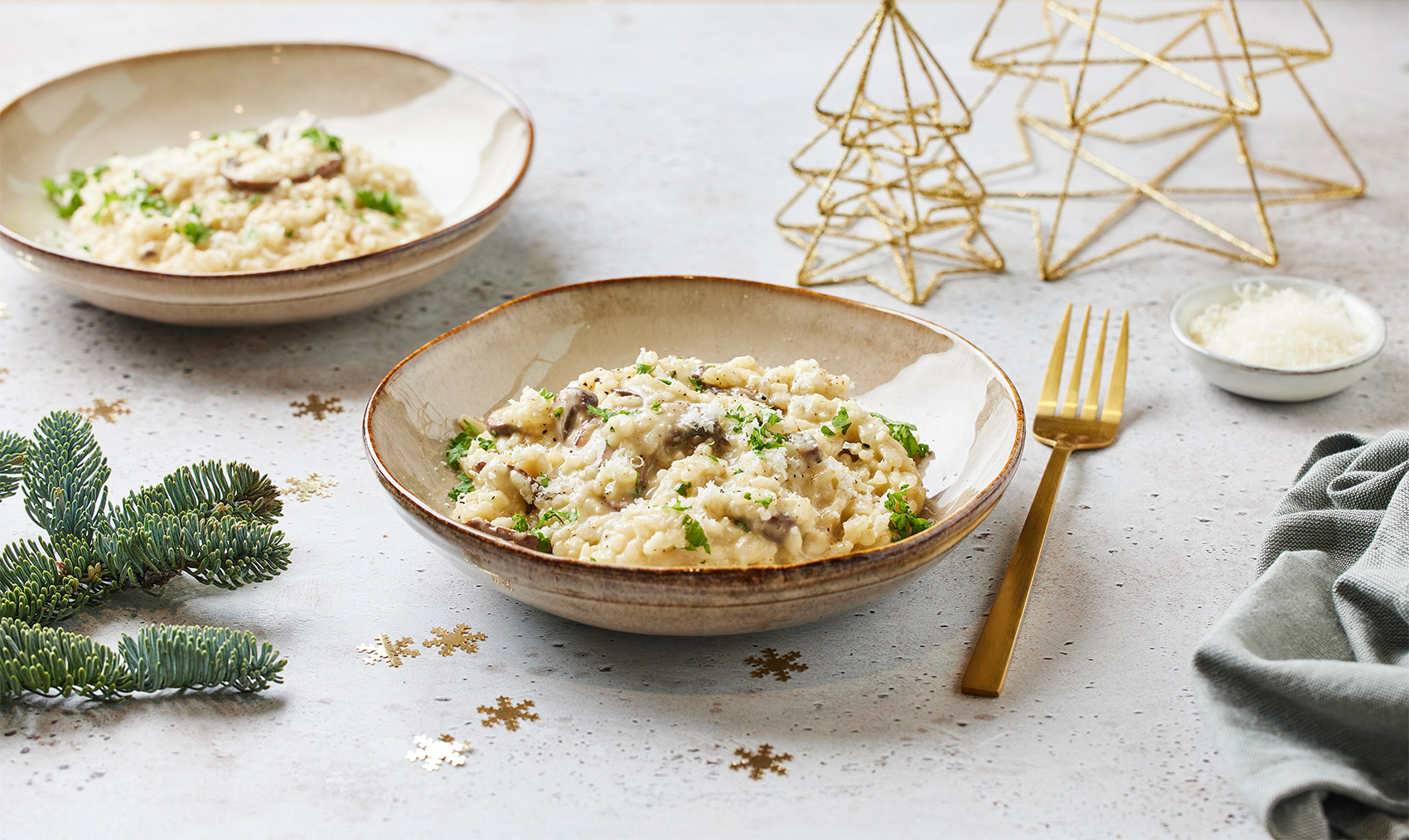 Risotto aux champignons des bois