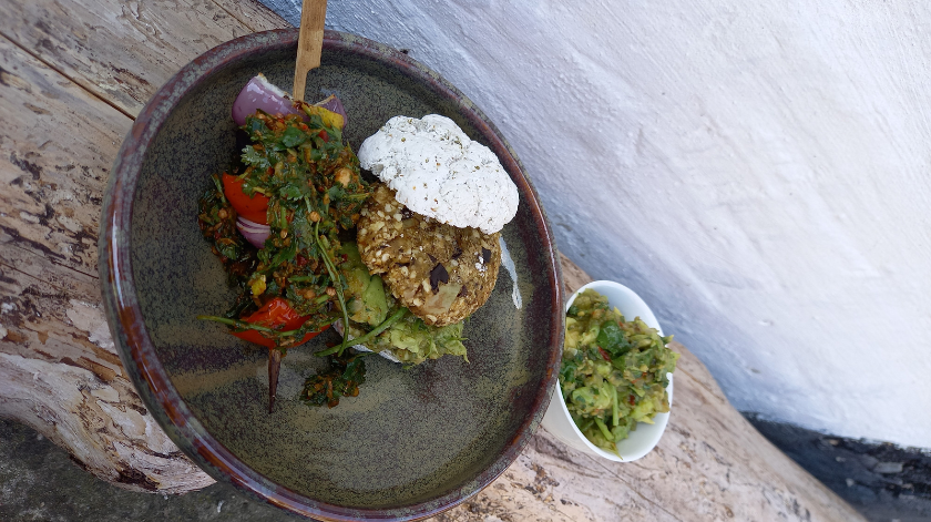 Burger Van Aubergine Op De Bbq