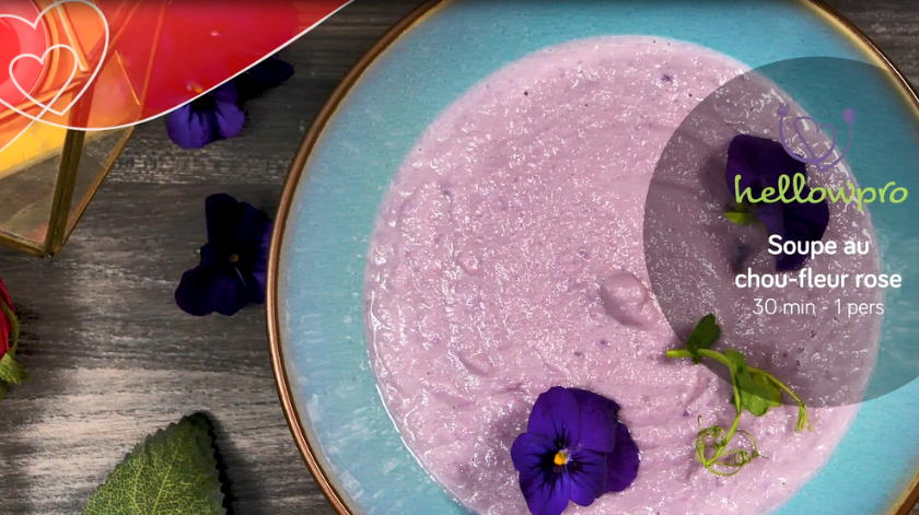 Soupe de choufleur rose