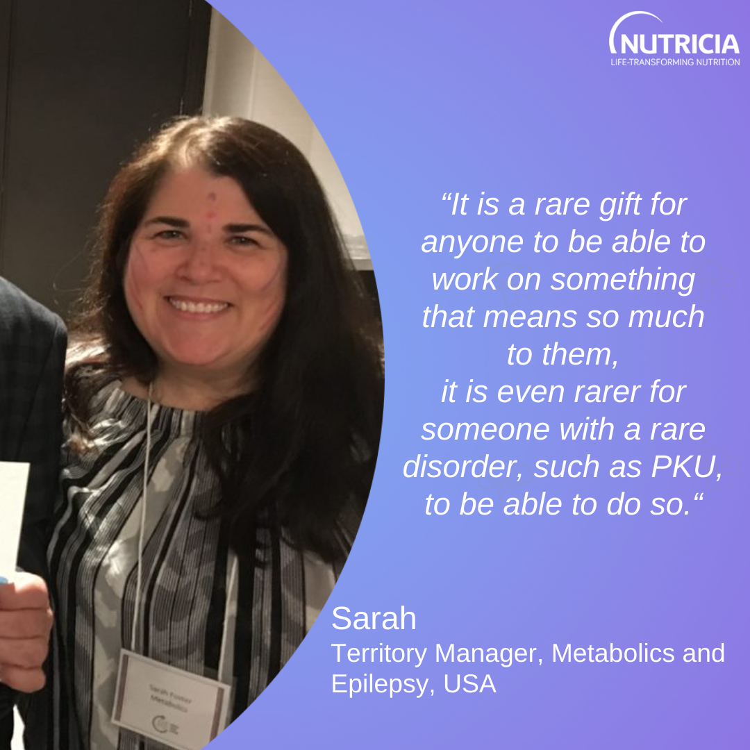 Sarah vit avec la PKU et travaille chez Nutricia aux Etats-Unis